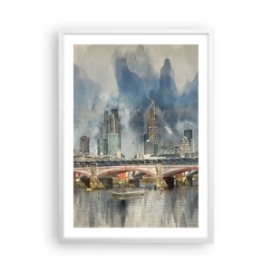 Plakat i hvid ramme - London i al sin pragt - 50x70 cm