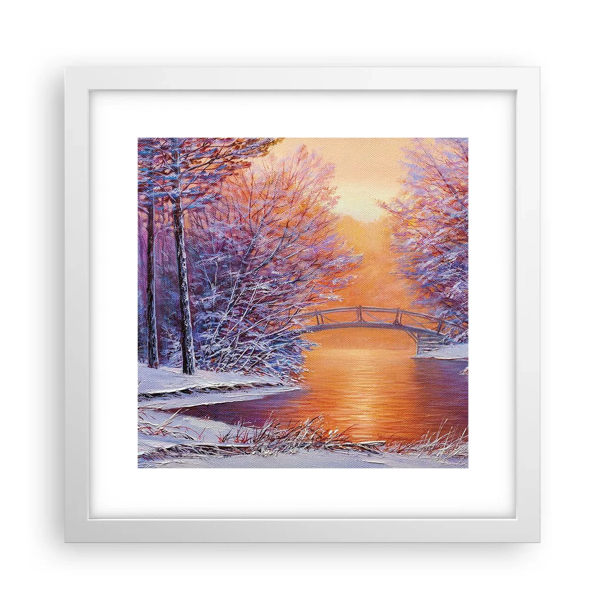 Plakat i hvid ramme - Lad os mødes her - 30x30 cm