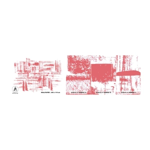 Prøve Fototapet Selvklæbende Deluxe Sticker - Rød by - Abstraktion, Grafik, Maleri - 100x30 cm