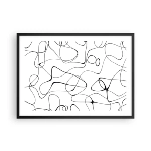 Plakat i sort ramme - Livets veje, skæbnens omskiftelser - 70x50 cm