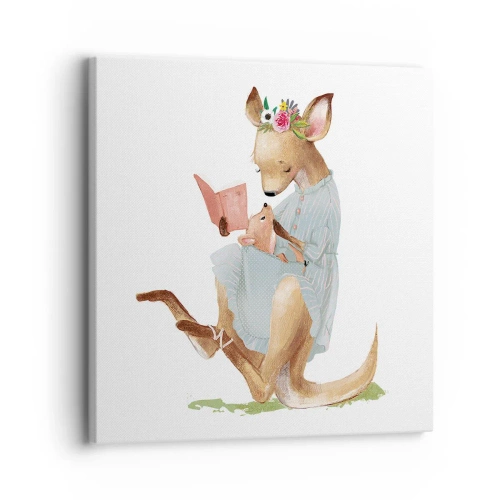 Lærredstryk - Billede på lærred - Læs for mig, mor - 30x30 cm