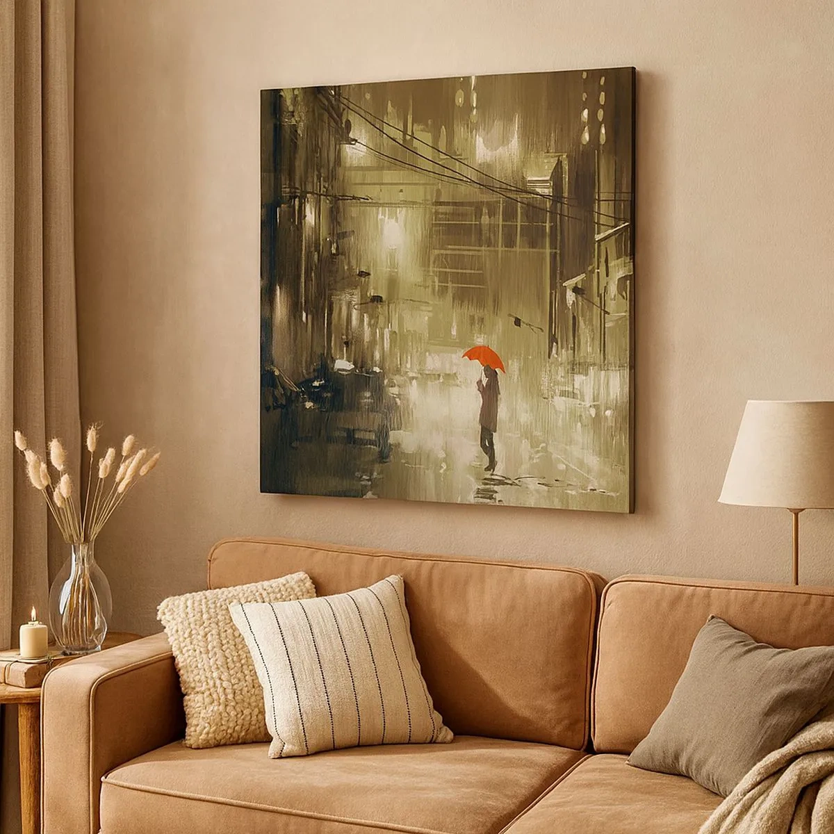 Lærredstryk - Billede på lærred - Alene, men ikke ensom - 30x30 cm