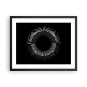 Plakat i sort ramme - Sort sol - 50x40 cm