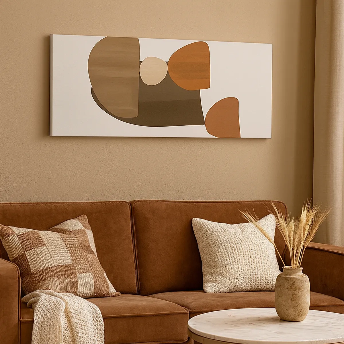 Lærredstryk - Billede på lærred - Sammensætning i bronze - 30x30 cm