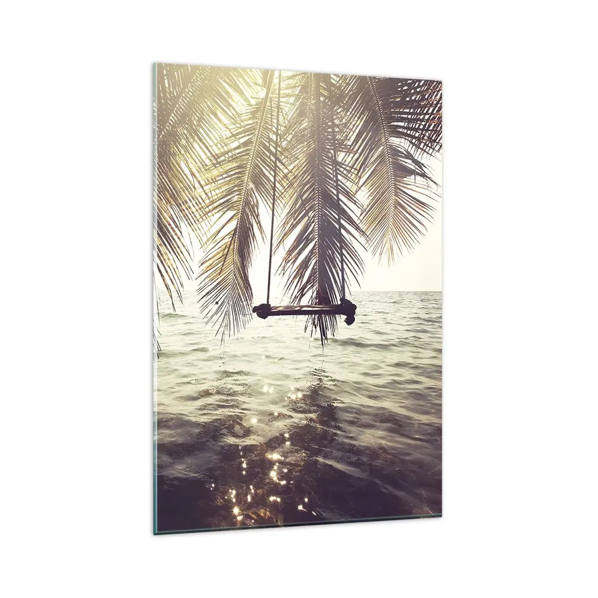 Billede på glas - Du kan svæve i skyerne efter behag - 80x120 cm
