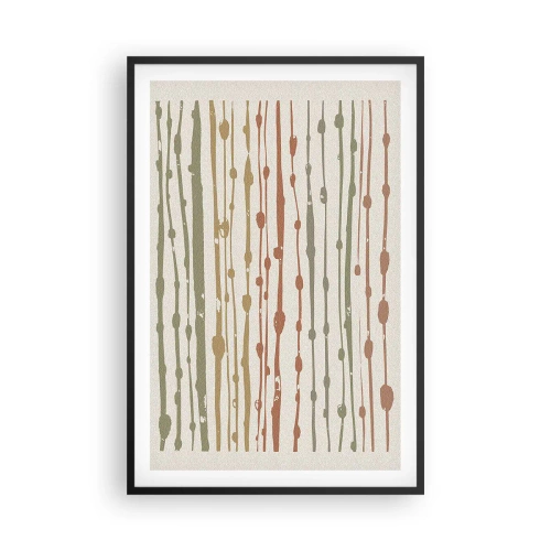 Plakat i sort ramme - Musikalsk farvenotation - 61x91 cm
