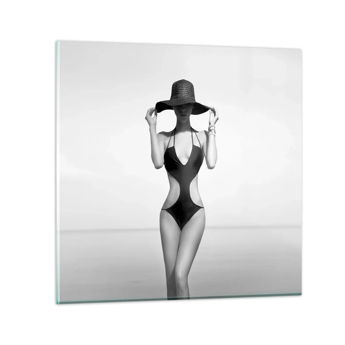 Billede på glas - Mit navn er Elegance - 50x50 cm