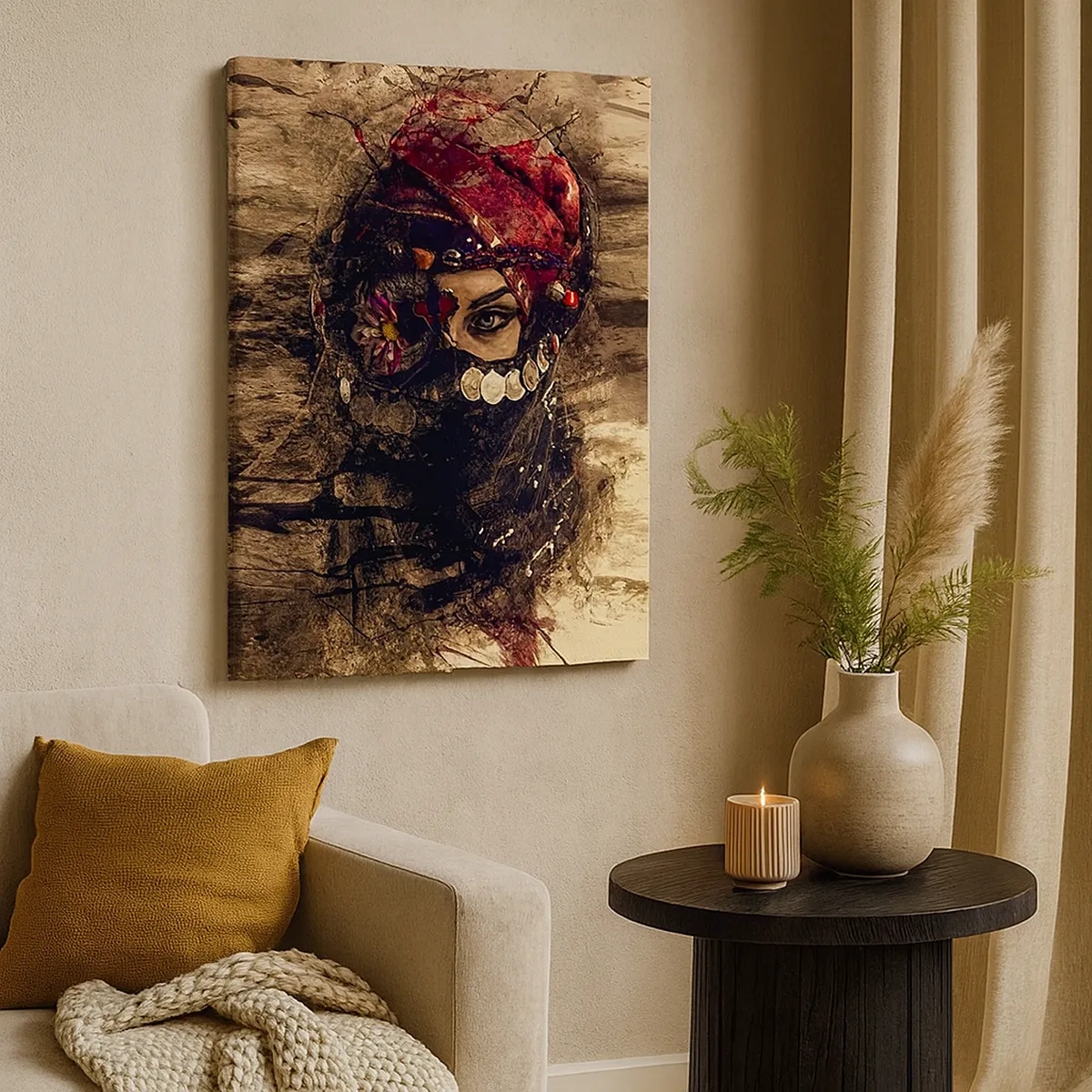 Lærredstryk - Billede på lærred - Foruroligende for at sige det mildt - 50x70 cm