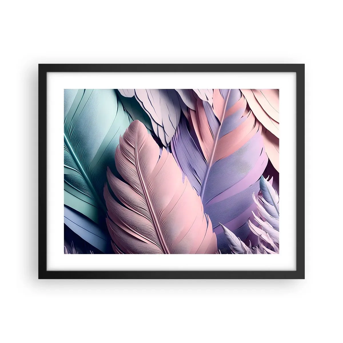Plakat i sort ramme - Chik fugl - 50x40 cm