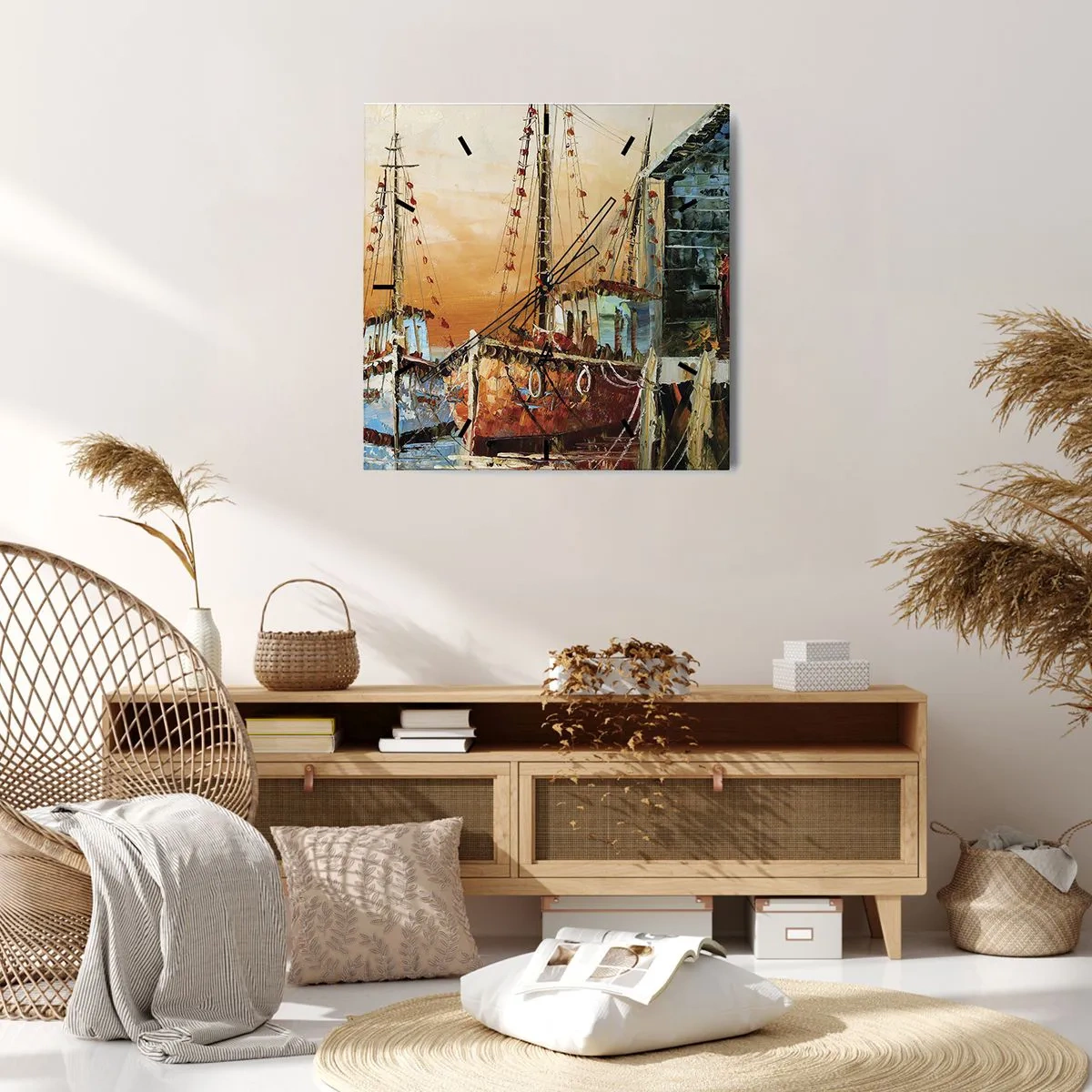 Vægur, Uret - Fredelig tilbagevenden - 40x40 cm