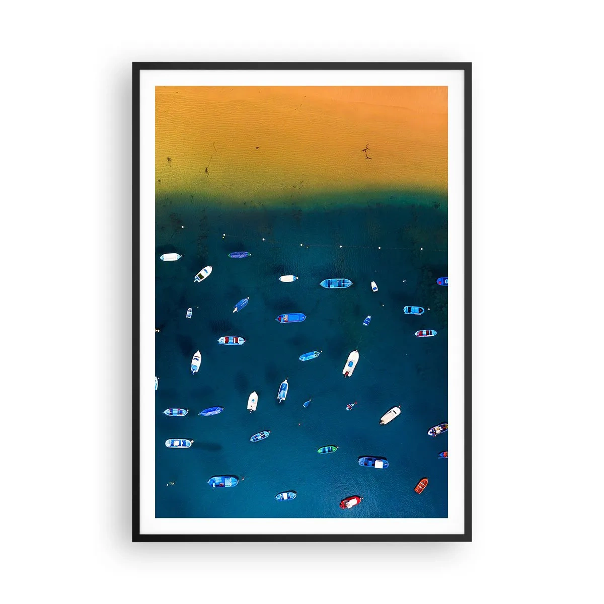 Plakat i sort ramme - En ferieleg - 70x100 cm