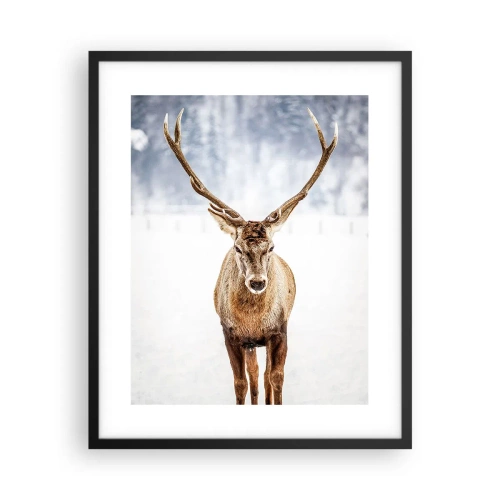 Plakat i sort ramme - Lige ud af snedisen - 40x50 cm