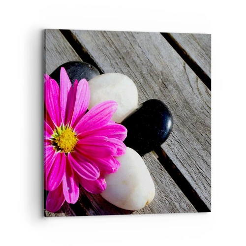 Lærredstryk - Billede på lærred - Hvil på molen - 70x70 cm