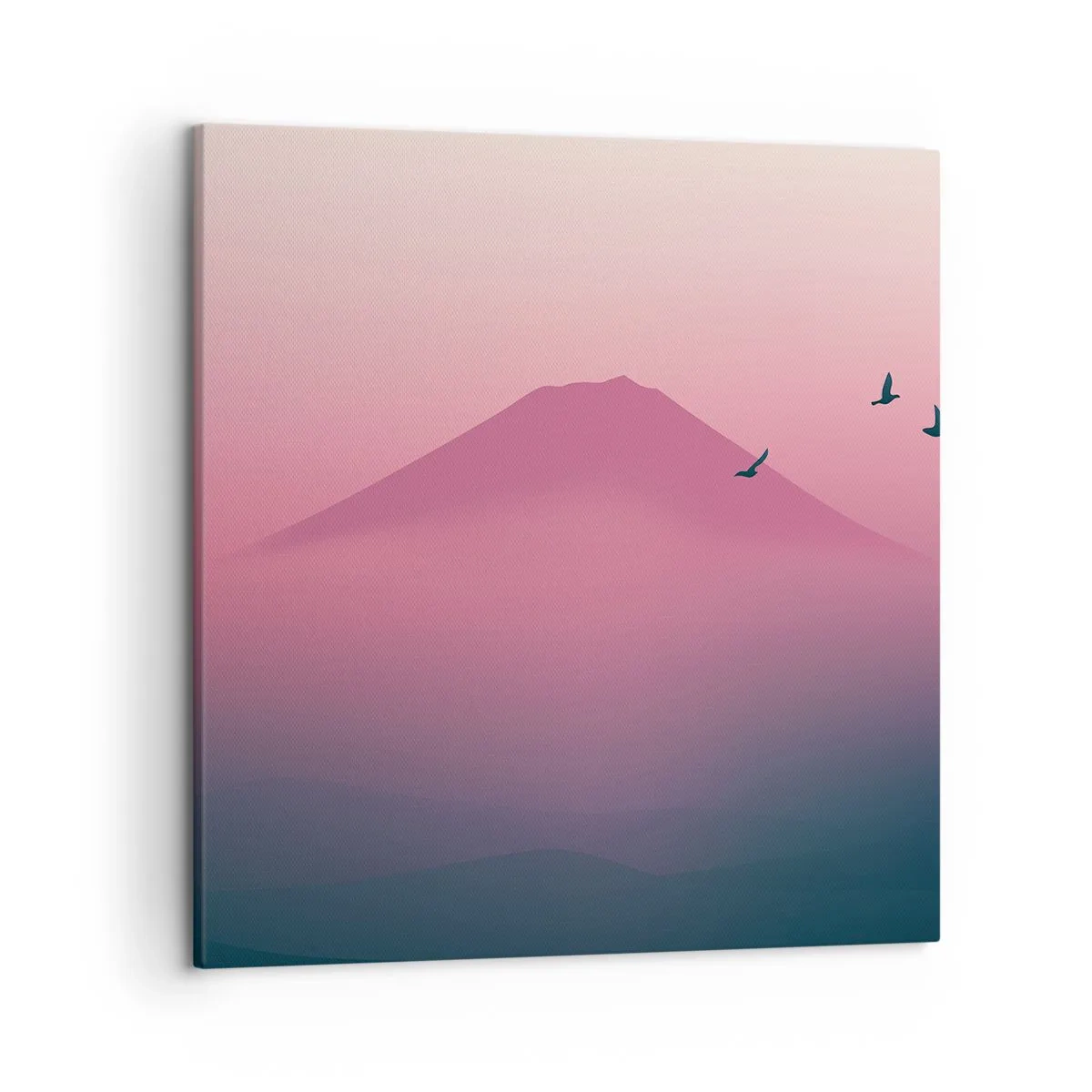 Lærredstryk - Billede på lærred - Vandrer over skyerne - 50x50 cm