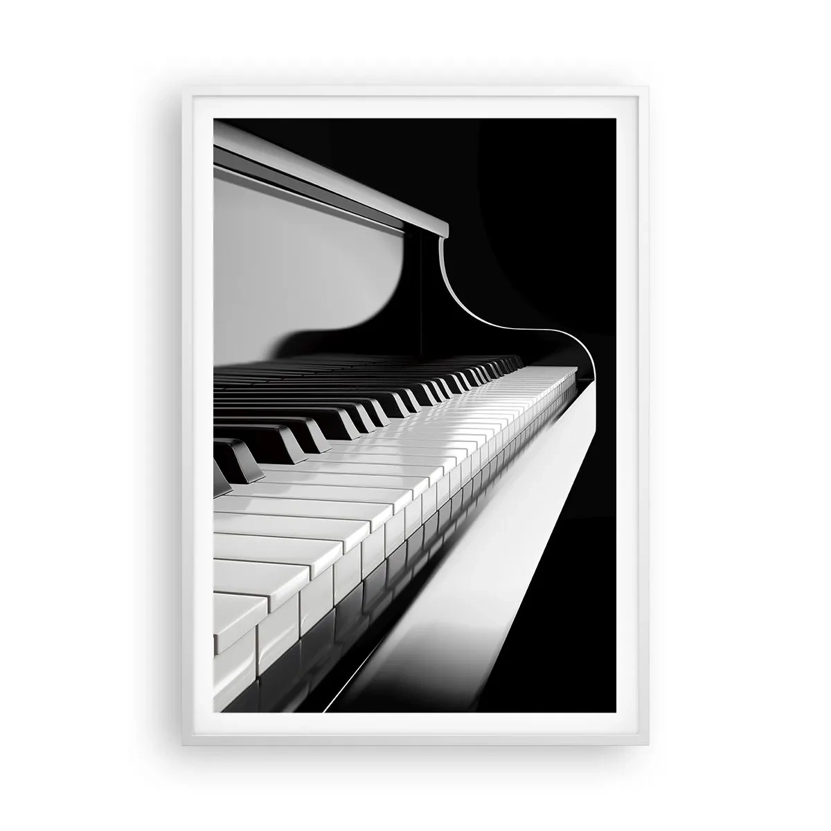 Plakat i hvid ramme - Harmoni af former og farver - 70x100 cm