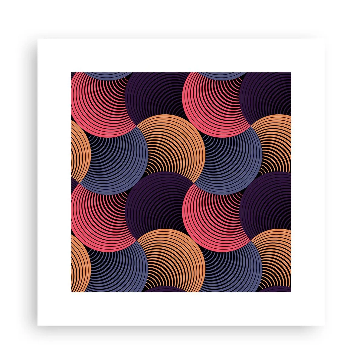 Plakat - I en cirkulær rytme - 30x30 cm