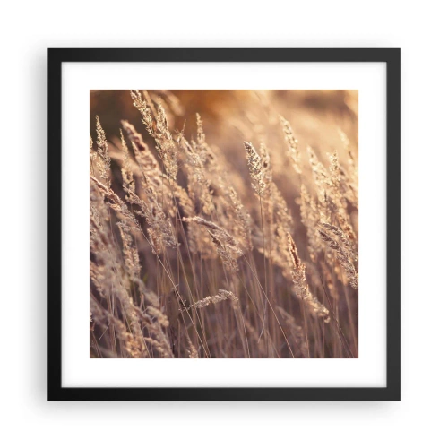 Plakat i sort ramme - Klar til at byde efteråret velkommen - 40x40 cm