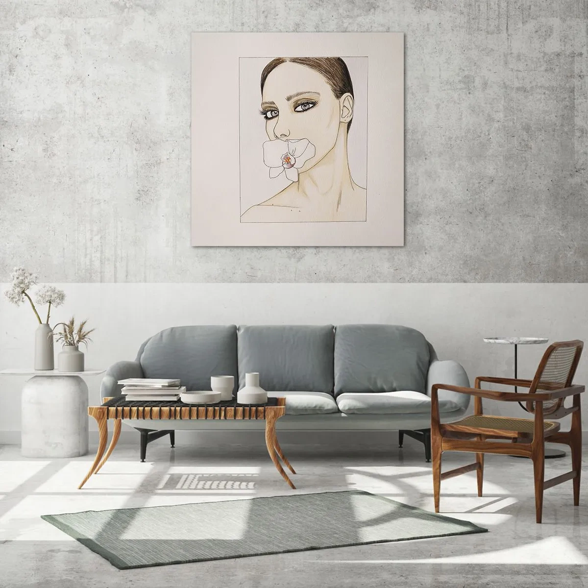 Billede på glas - Et symbol på elegance og skønhed - 70x70 cm