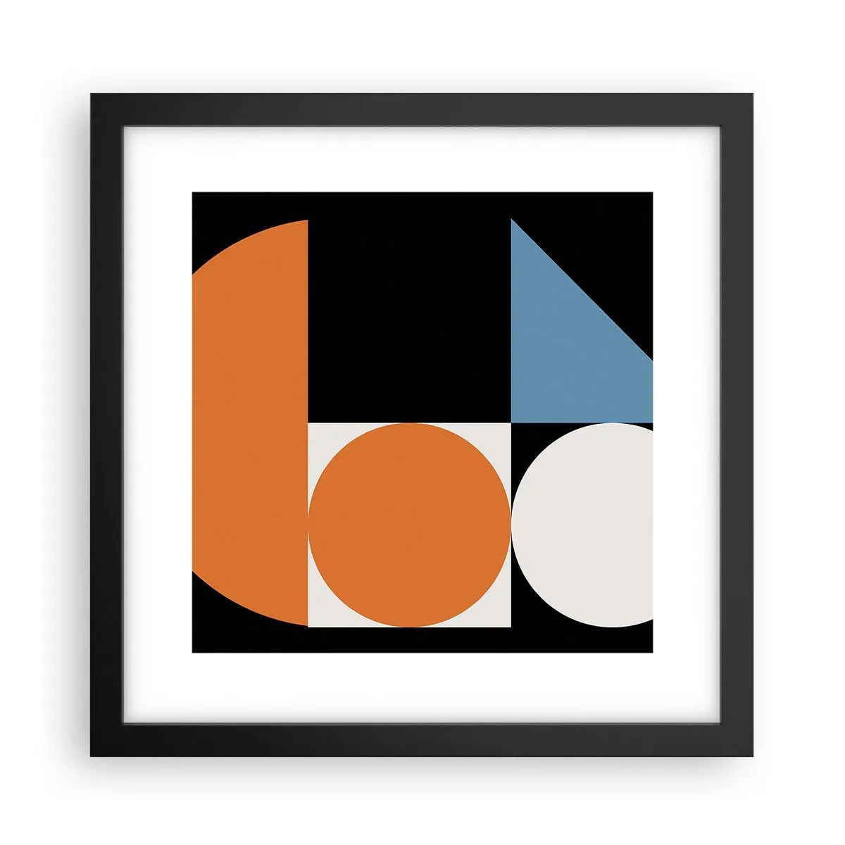 Plakat i sort ramme - System til figurer - 30x30 cm