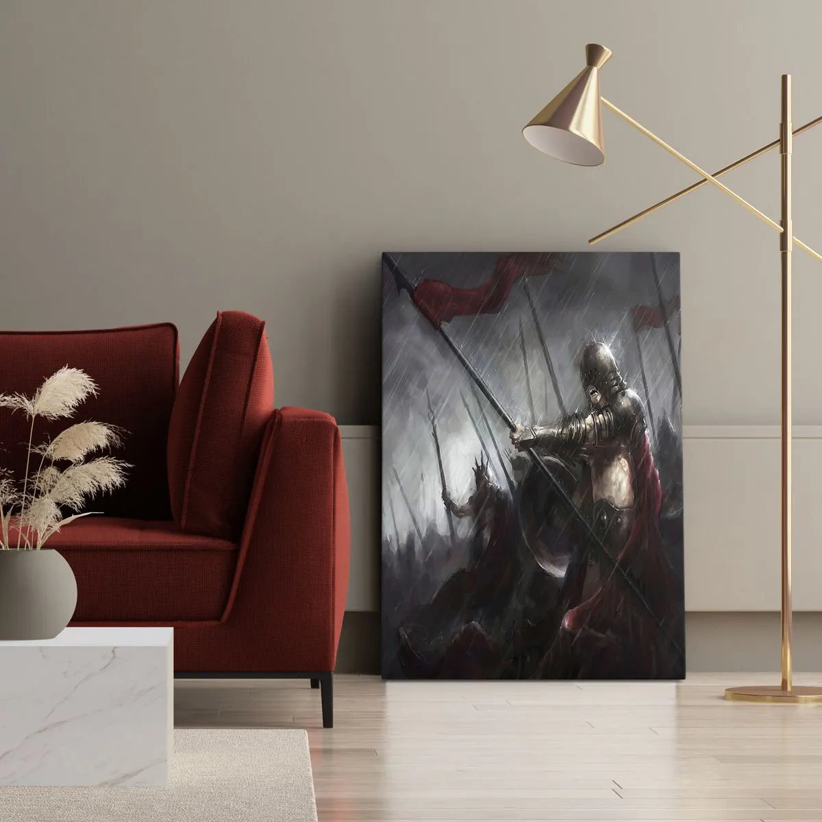 Lærredstryk - Billede på lærred - Forbipasserende, fortæl Sparta... - 45x80 cm