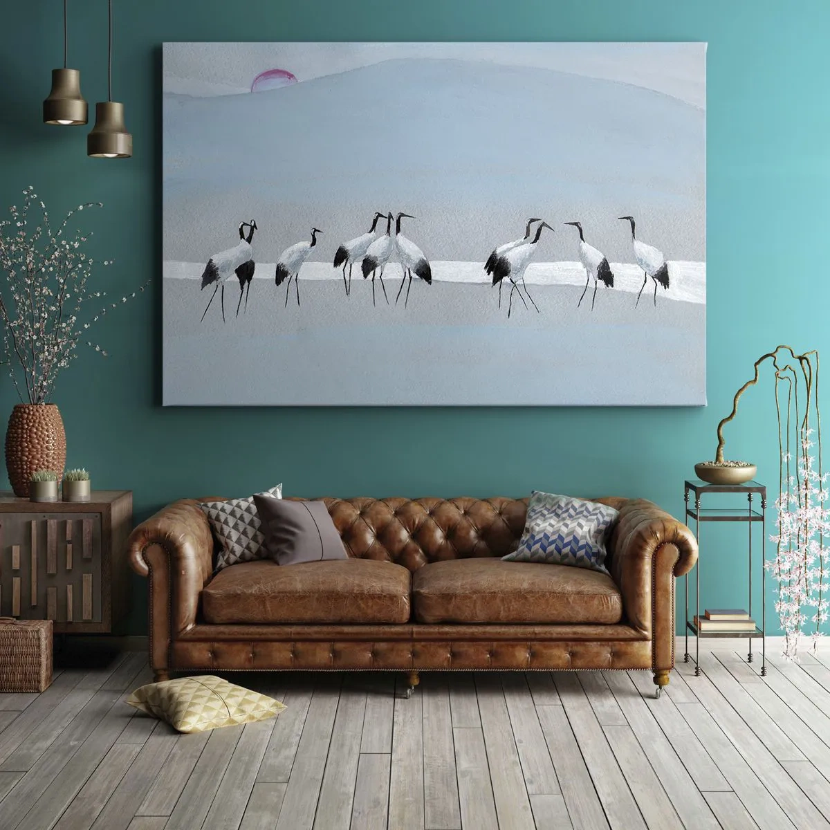 Lærredstryk - Billede på lærred - Efter en varm dag - 100x70 cm