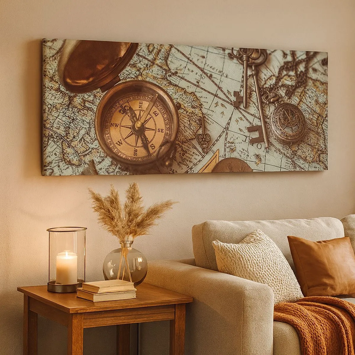 Lærredstryk - Billede på lærred - For eventyreren - 100x40 cm