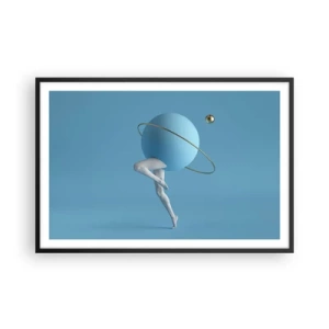 Plakat i sort ramme - Og planeterne går amok - 91x61 cm