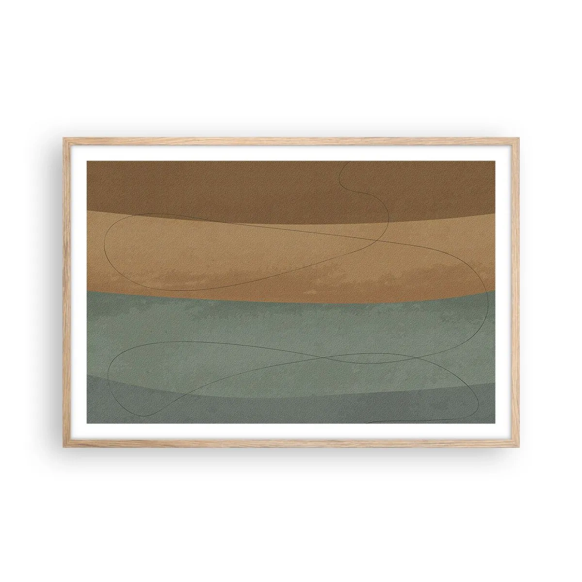 Plakat i ramme af lyst egetræ - Vandret sammensætning - 91x61 cm