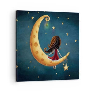 Lærredstryk - Billede på lærred - Der var engang... - 60x60 cm