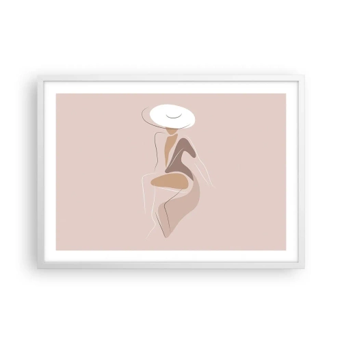 Plakat i hvid ramme - En dame, der skal være - 70x50 cm