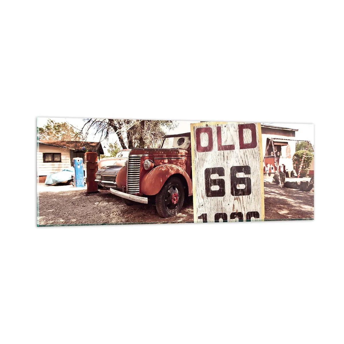 Billede på glas - En legende om det amerikanske landskab - 90x30 cm