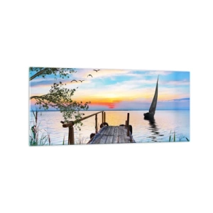 Billede på glas - Godaften - 120x50 cm