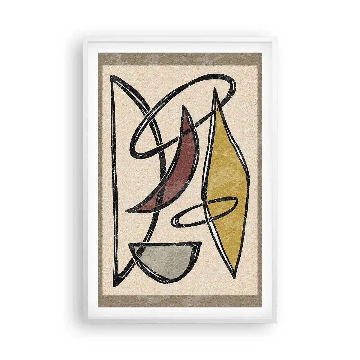 Plakat i hvid ramme - Vertikaler og niveauer - 61x91 cm