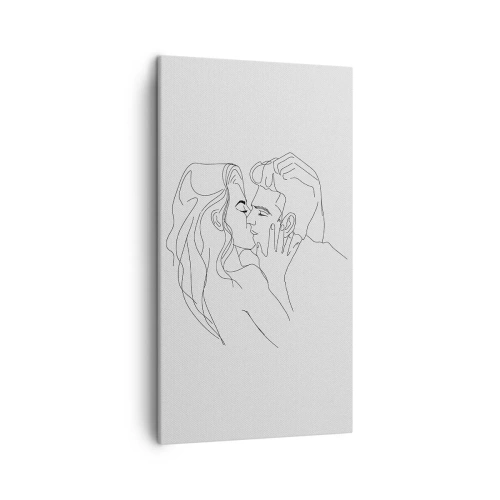 Lærredstryk - Billede på lærred - I samme linje - 45x80 cm