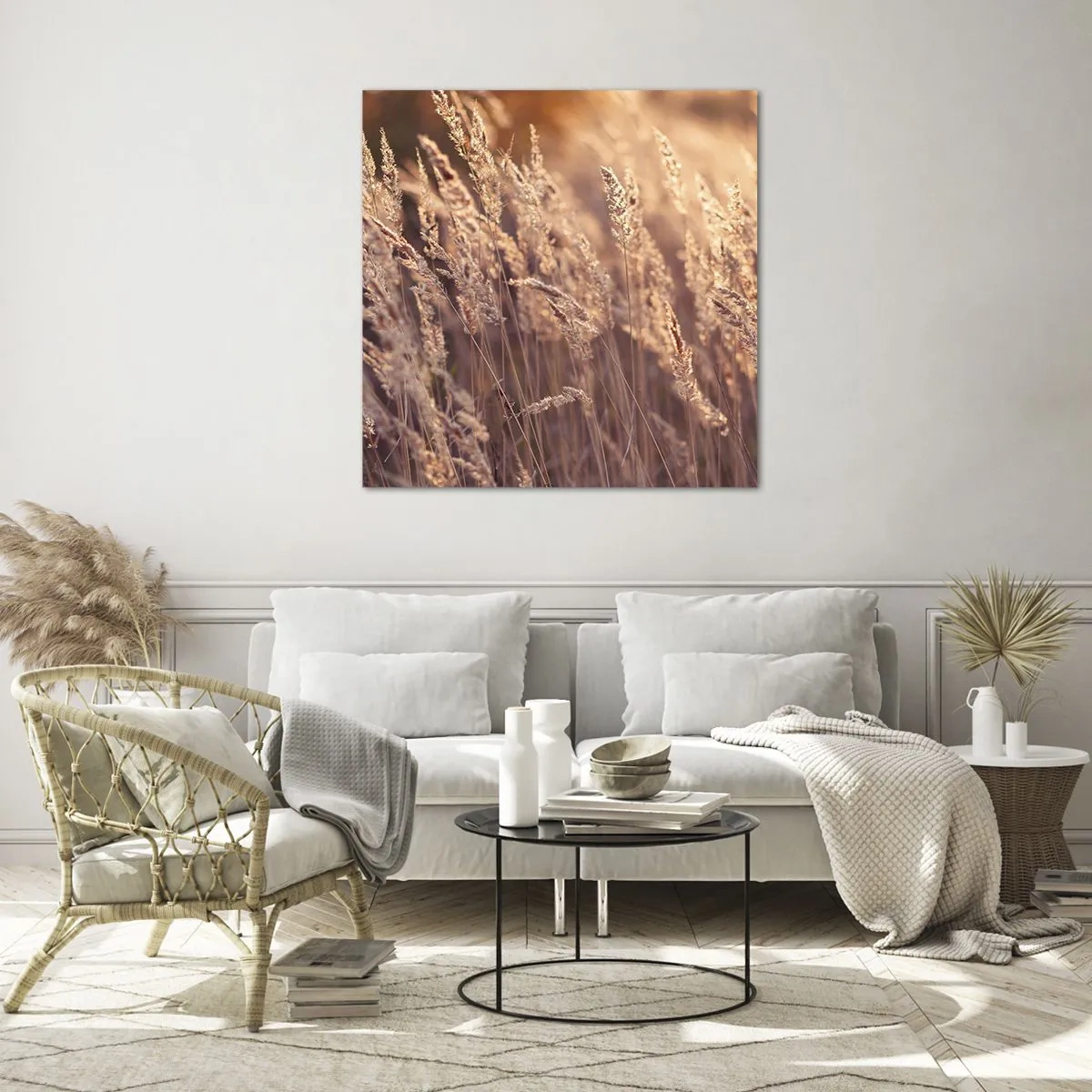 Billede på glas - Klar til at byde efteråret velkommen - 70x70 cm