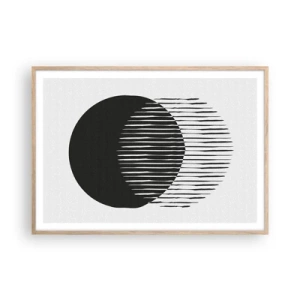 Plakat i ramme af lyst egetræ - Hans alter ego - 100x70 cm