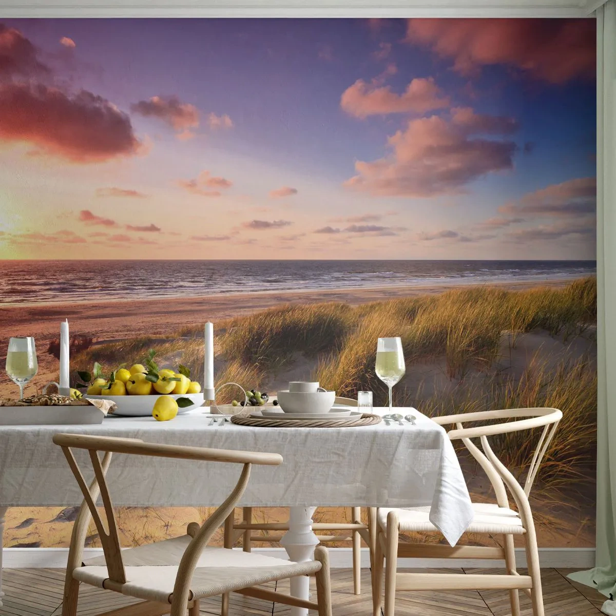 Fototapet Premium Sand - Luften dufter allerede af sommer - Landskab, Strand, Klit - 300x210 cm