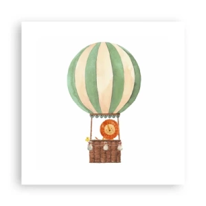 Plakat - Leons rejser - 40x40 cm