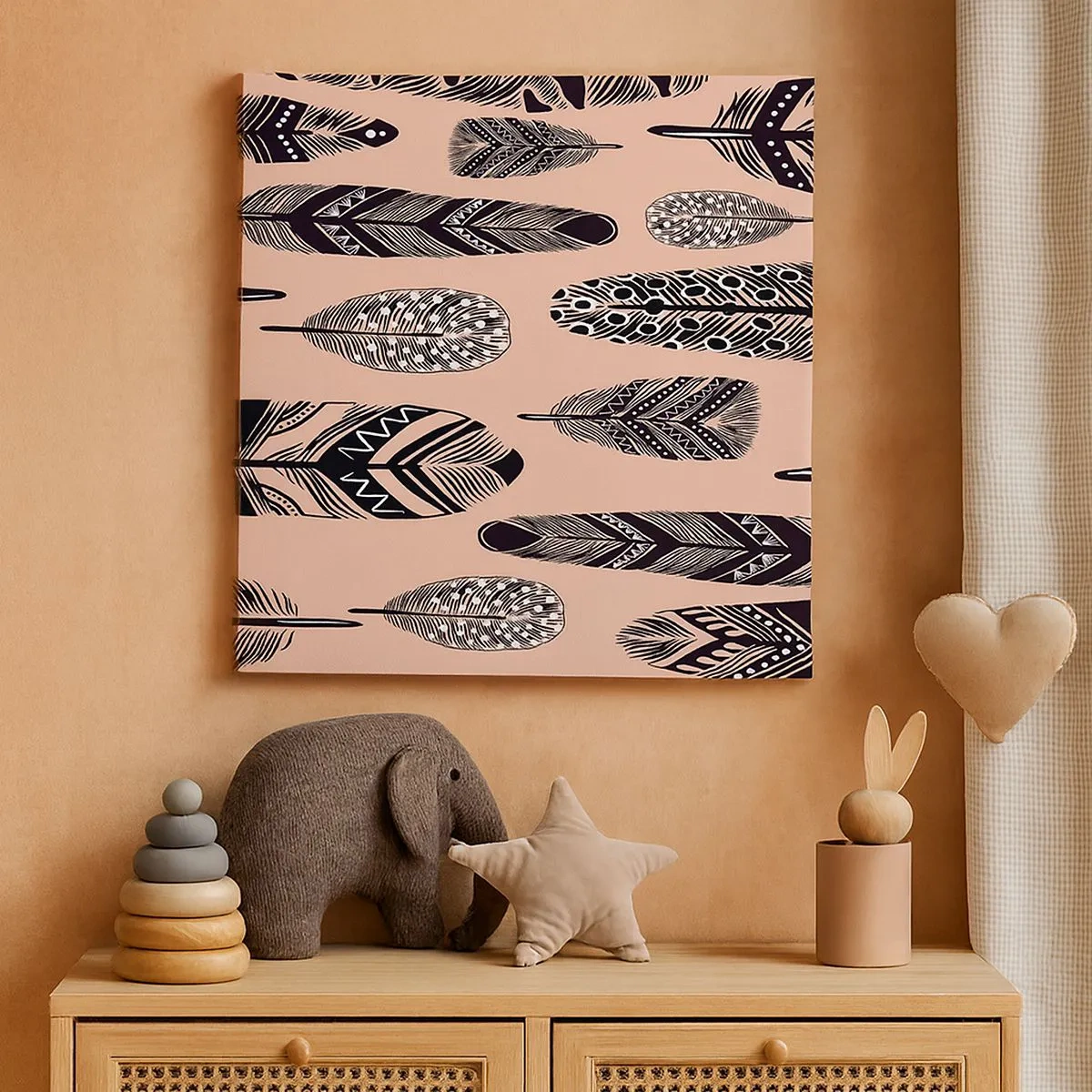 Lærredstryk - Billede på lærred - Indisk samling - 30x30 cm