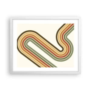 Plakat i hvid ramme - Zigzag til destinationen - 50x40 cm