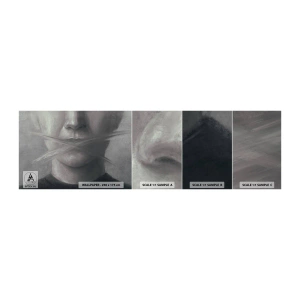 Prøve Fototapet Selvklæbende Deluxe Sticker - Ikke et ord - Abstraktion, Grafik, ansigt - 100x30 cm