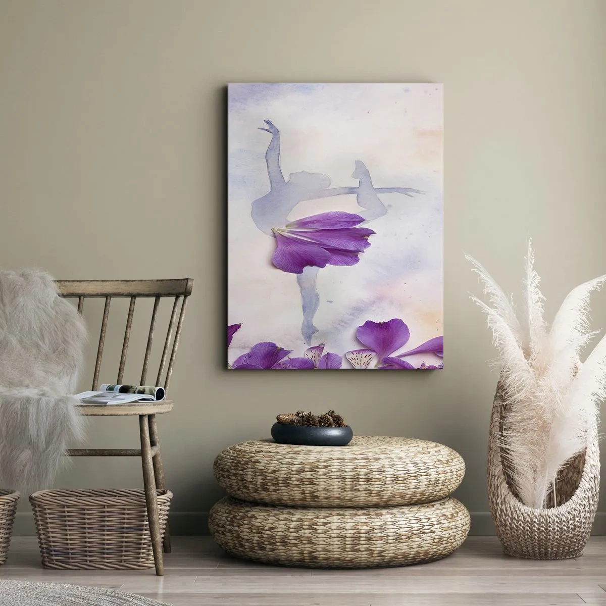Lærredstryk - Billede på lærred - Delikat som en blomst - 50x70 cm