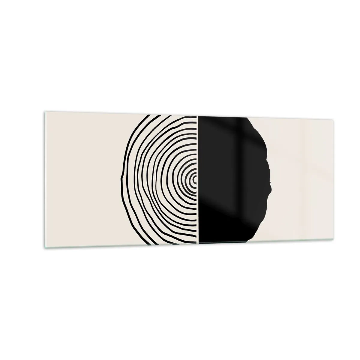 Billede på glas - Halvt og halvt - 100x40 cm