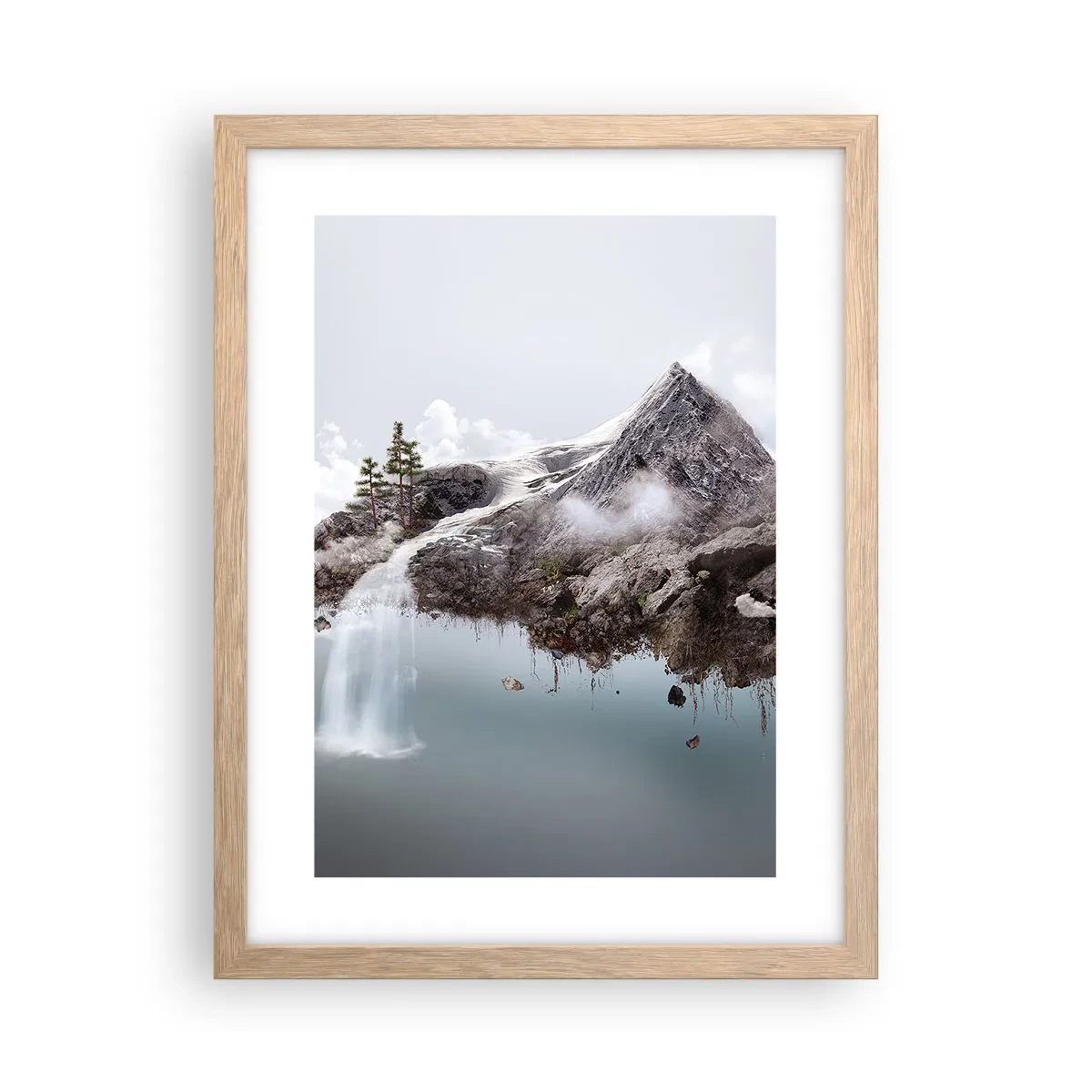 Plakat i ramme af lyst egetræ - Set gennem en surrealists øjne - 30x40 cm