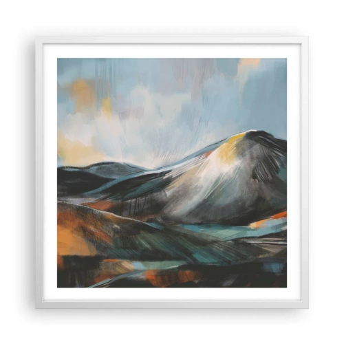 Plakat i hvid ramme - Rå og smuk - 60x60 cm