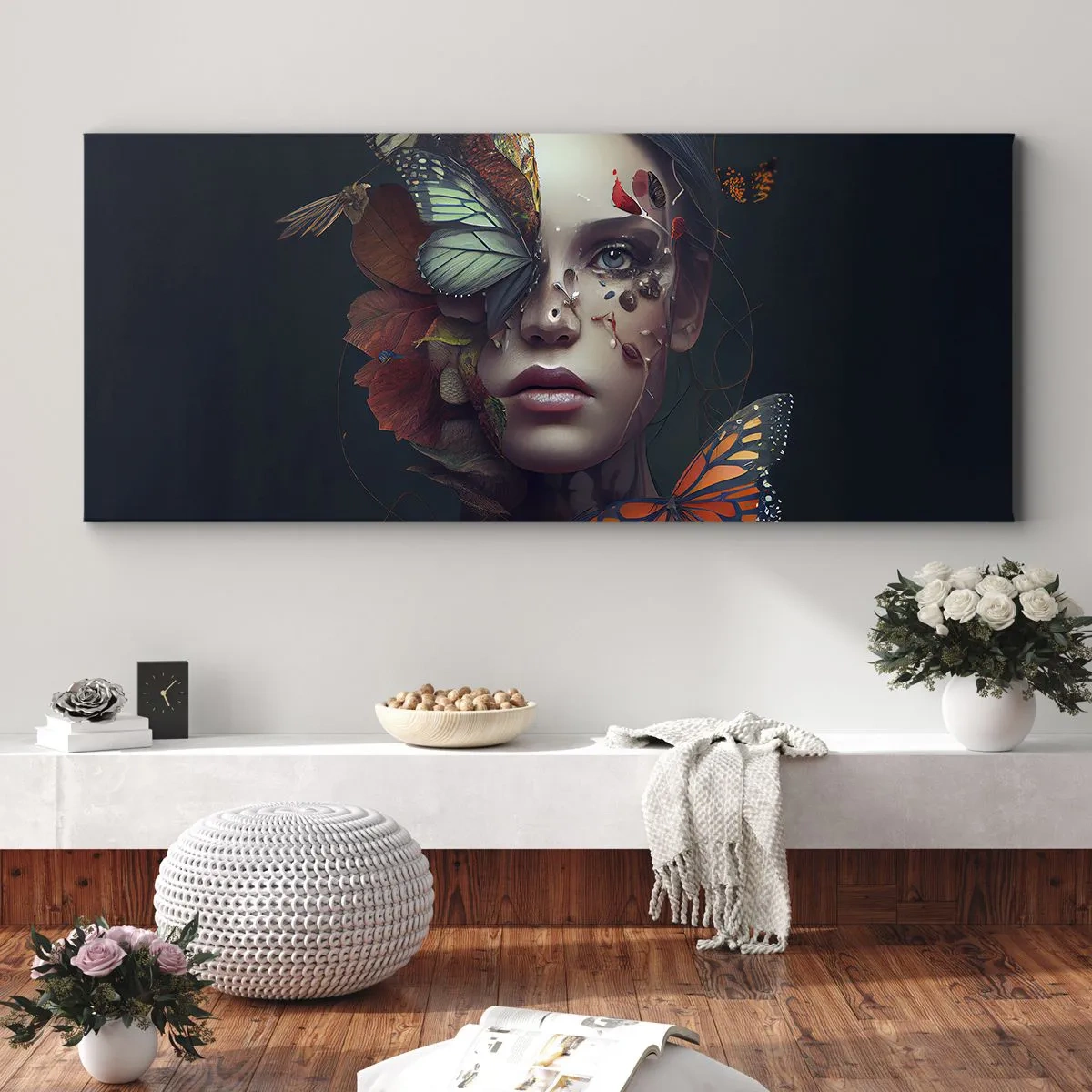 Lærredstryk - Billede på lærred - En vidunderlig metamorfose - 100x40 cm