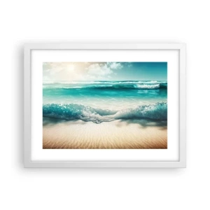 Plakat i hvid ramme - Havets ro - 40x30 cm