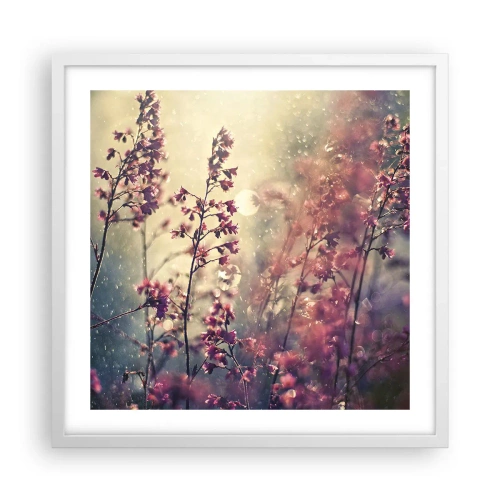 Plakat i hvid ramme - Hemmelig have - 50x50 cm