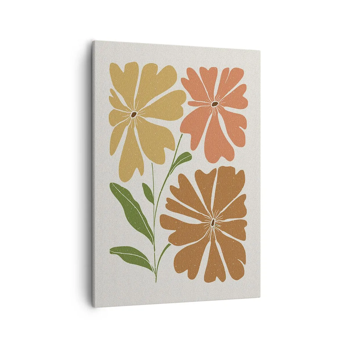 Lærredstryk - Billede på lærred - Natur og geometri - 50x70 cm