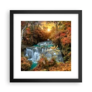 Plakat i sort ramme - Skovens skjulte skat - 30x30 cm